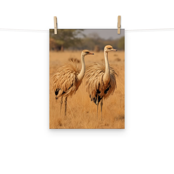 Ostrich Photo paper poster - PosterfyAI.com