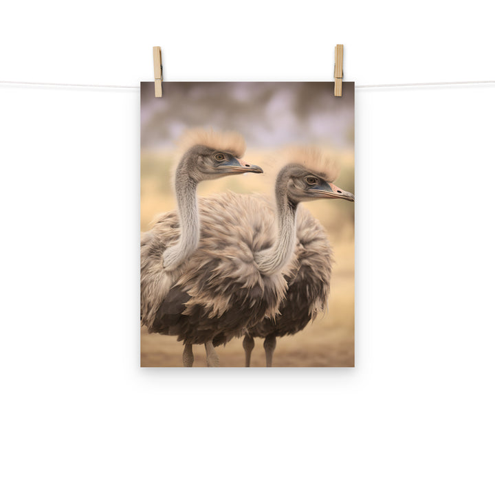 Ostrich Photo paper poster - PosterfyAI.com