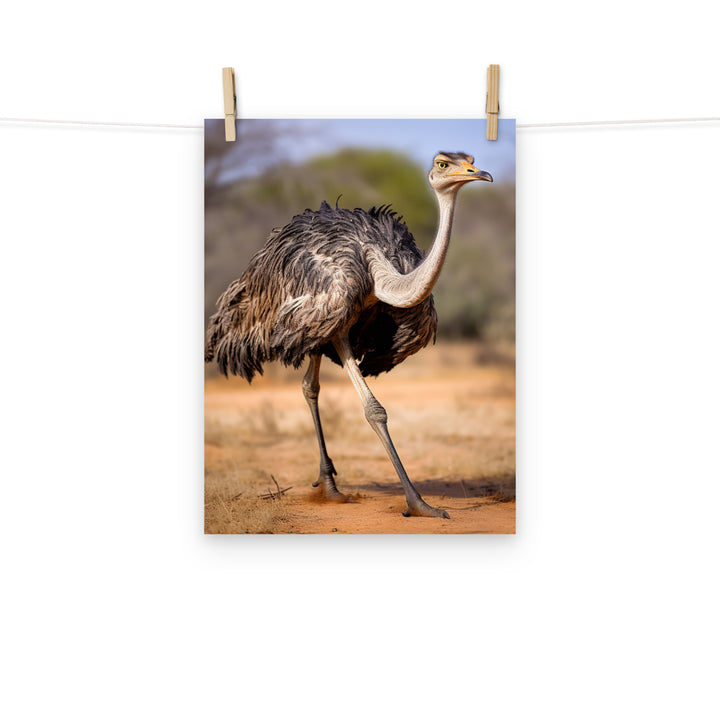 Ostrich Photo paper poster - PosterfyAI.com