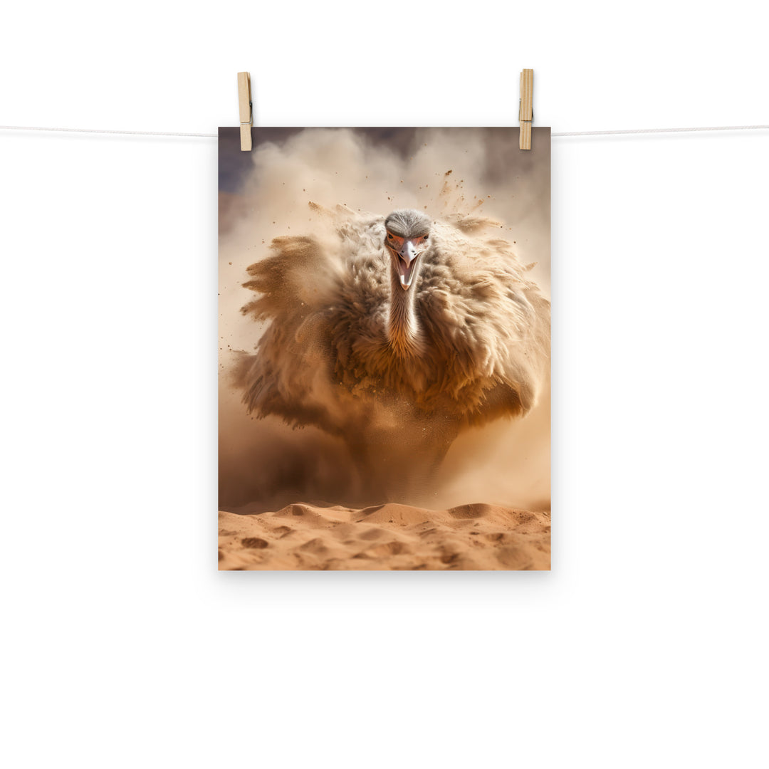 Ostrich Photo paper poster - PosterfyAI.com