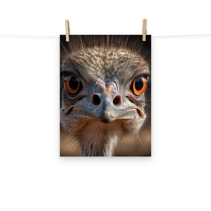 Ostrich Photo paper poster - PosterfyAI.com