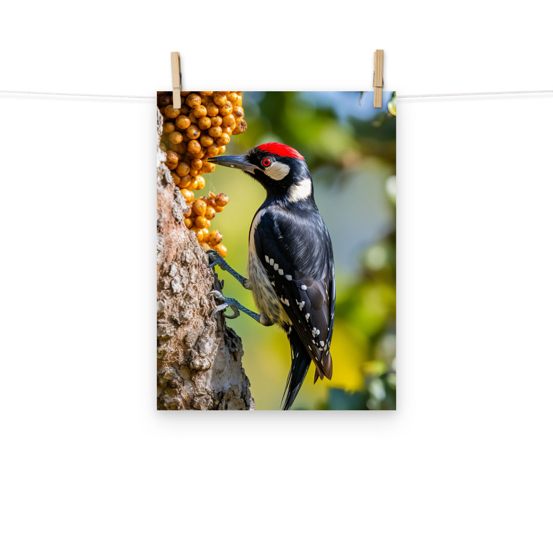 Woodpecker Photo paper poster - PosterfyAI.com