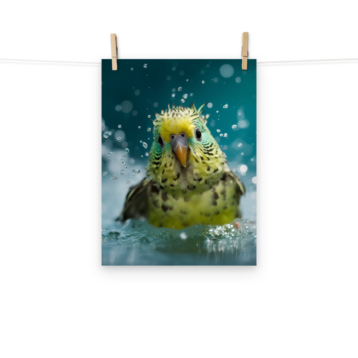 Budgerigar Photo paper poster - PosterfyAI.com