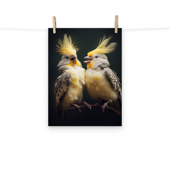 Cockatiels Photo paper poster - PosterfyAI.com