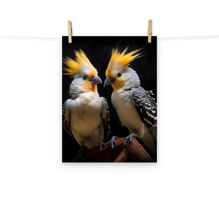 Cockatiels Photo paper poster - PosterfyAI.com