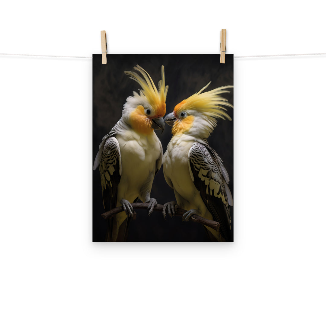 Cockatiels Photo paper poster - PosterfyAI.com