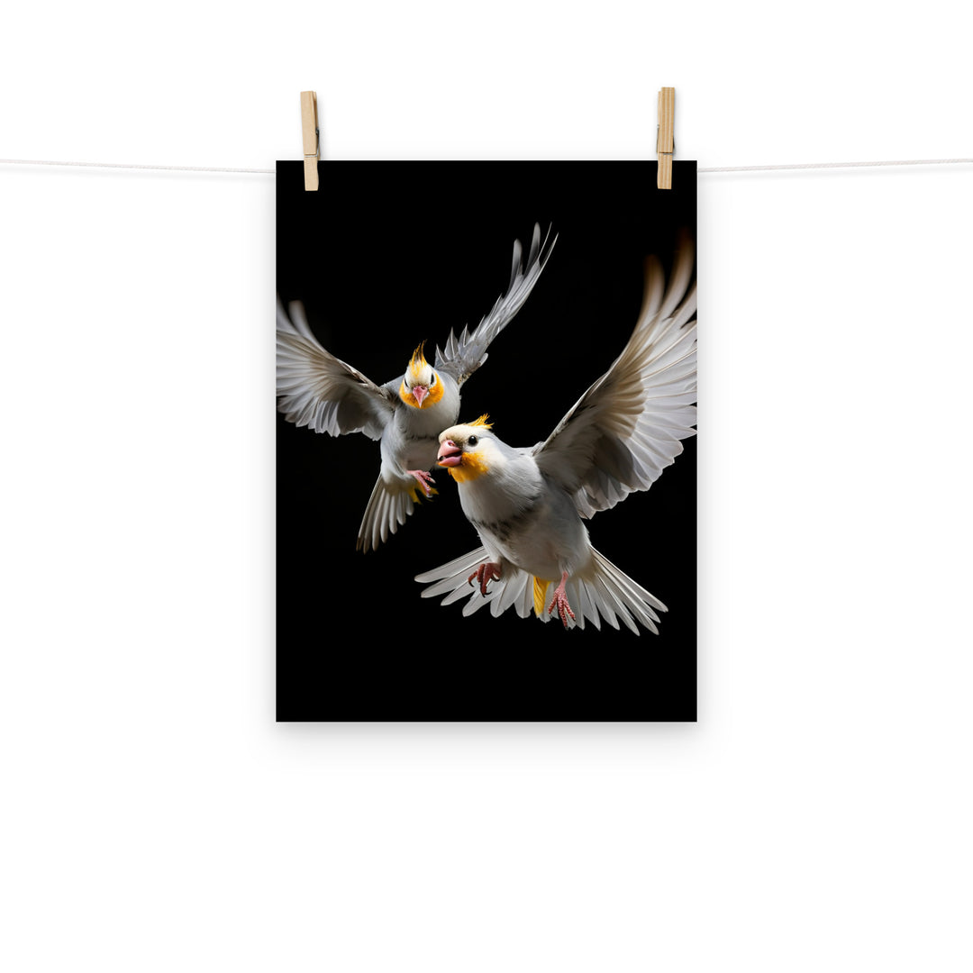 Cockatiels Photo paper poster - PosterfyAI.com