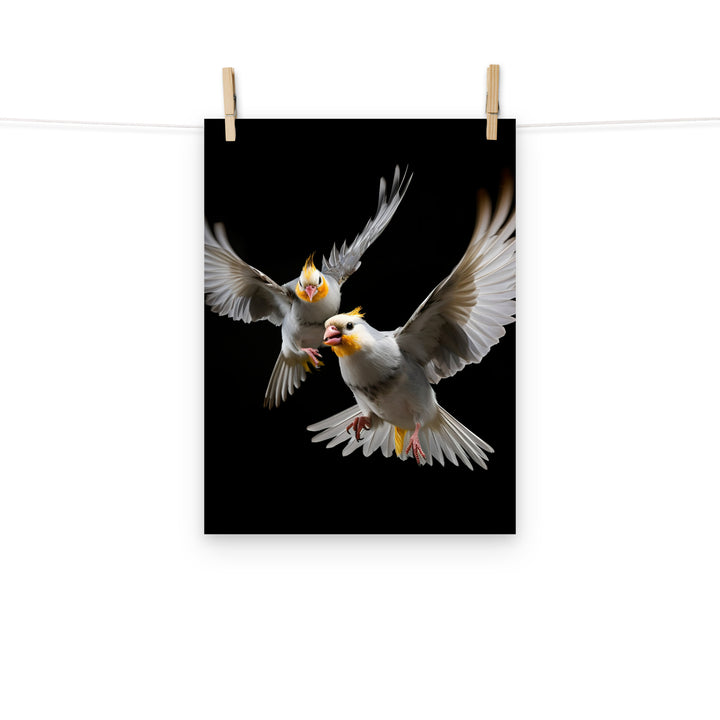 Cockatiels Photo paper poster - PosterfyAI.com