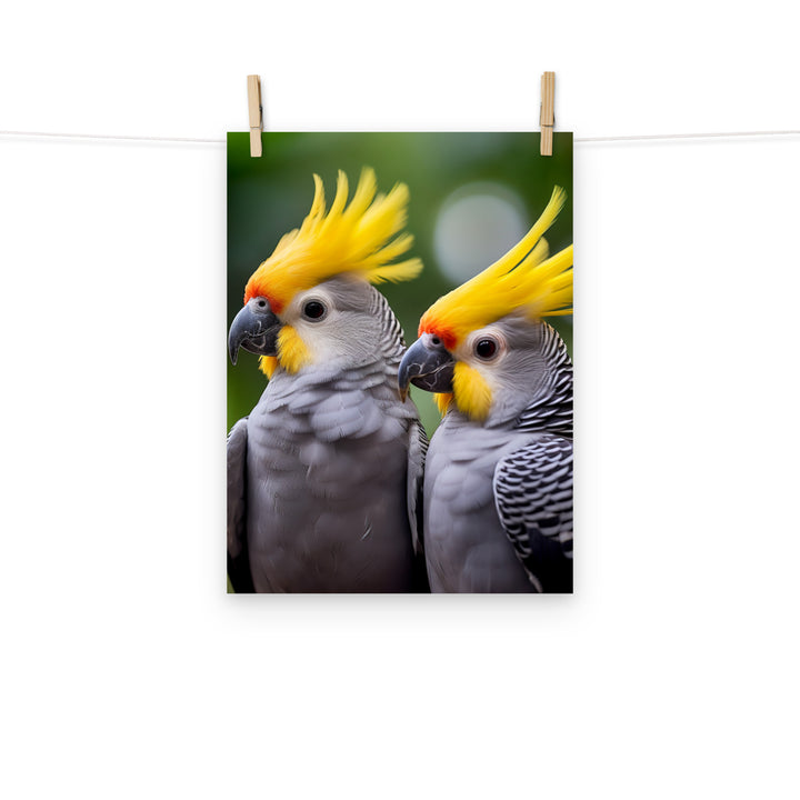 Cockatiels Photo paper poster - PosterfyAI.com