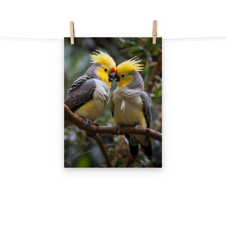 Cockatiels Photo paper poster - PosterfyAI.com