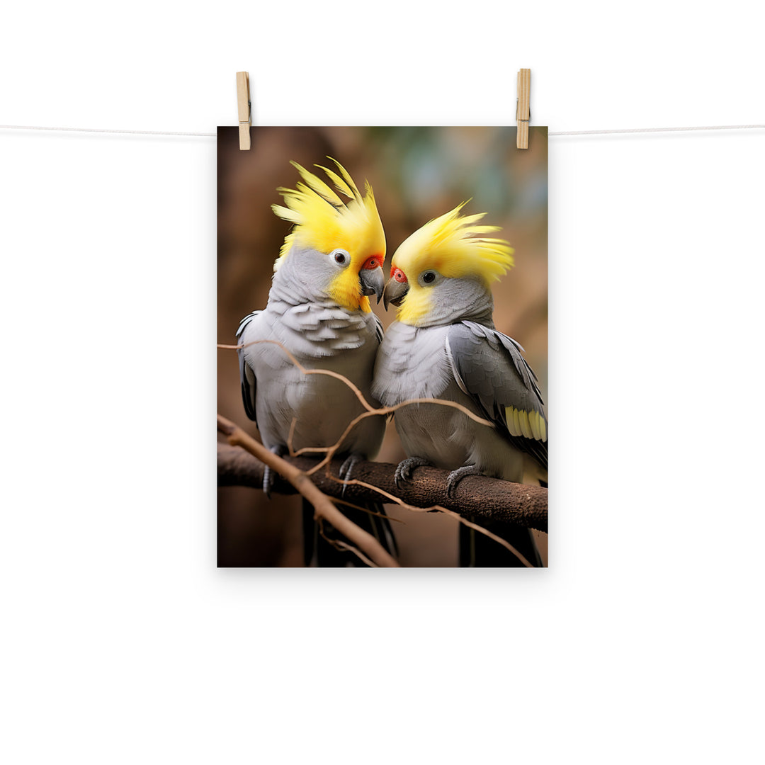 Cockatiels Photo paper poster - PosterfyAI.com