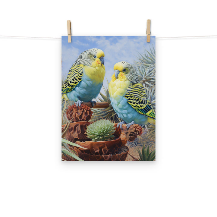 Budgerigar Photo paper poster - PosterfyAI.com