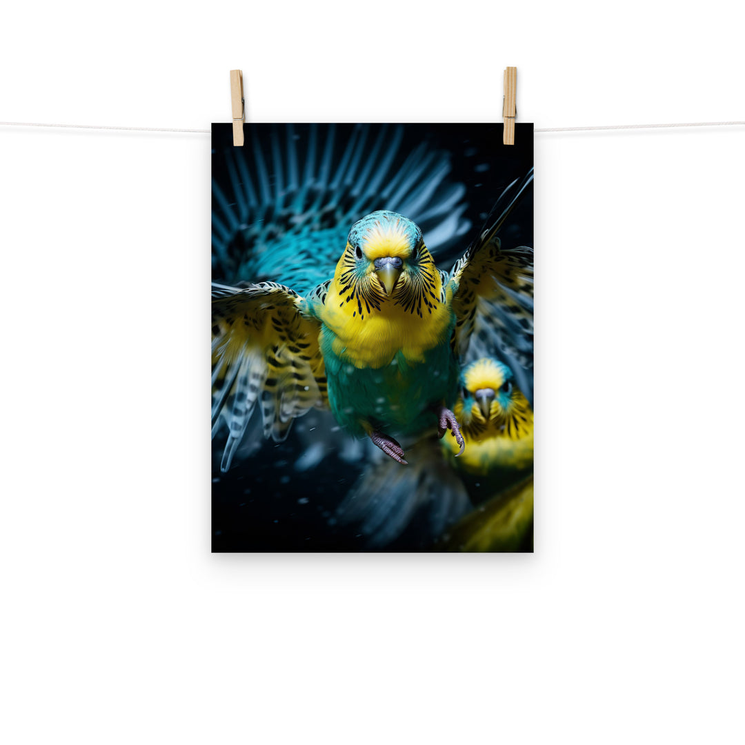 Budgerigar Photo paper poster - PosterfyAI.com