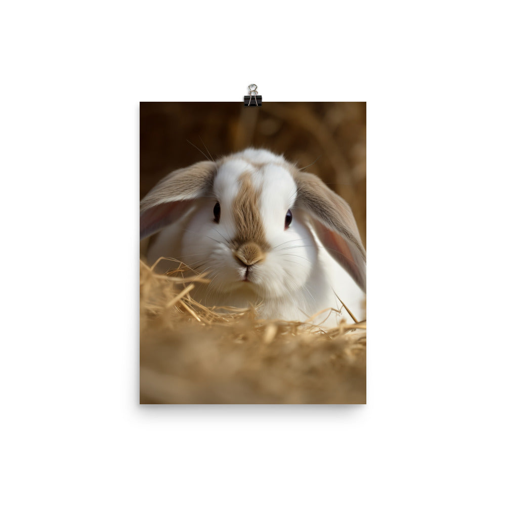 Mini Rex Bunny Photo paper poster - PosterfyAI.com
