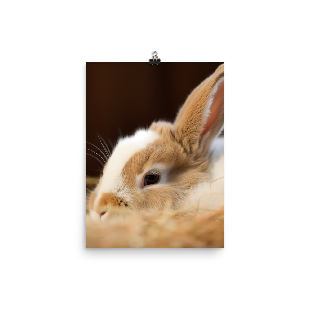 Mini Rex Bunny Photo paper poster - PosterfyAI.com