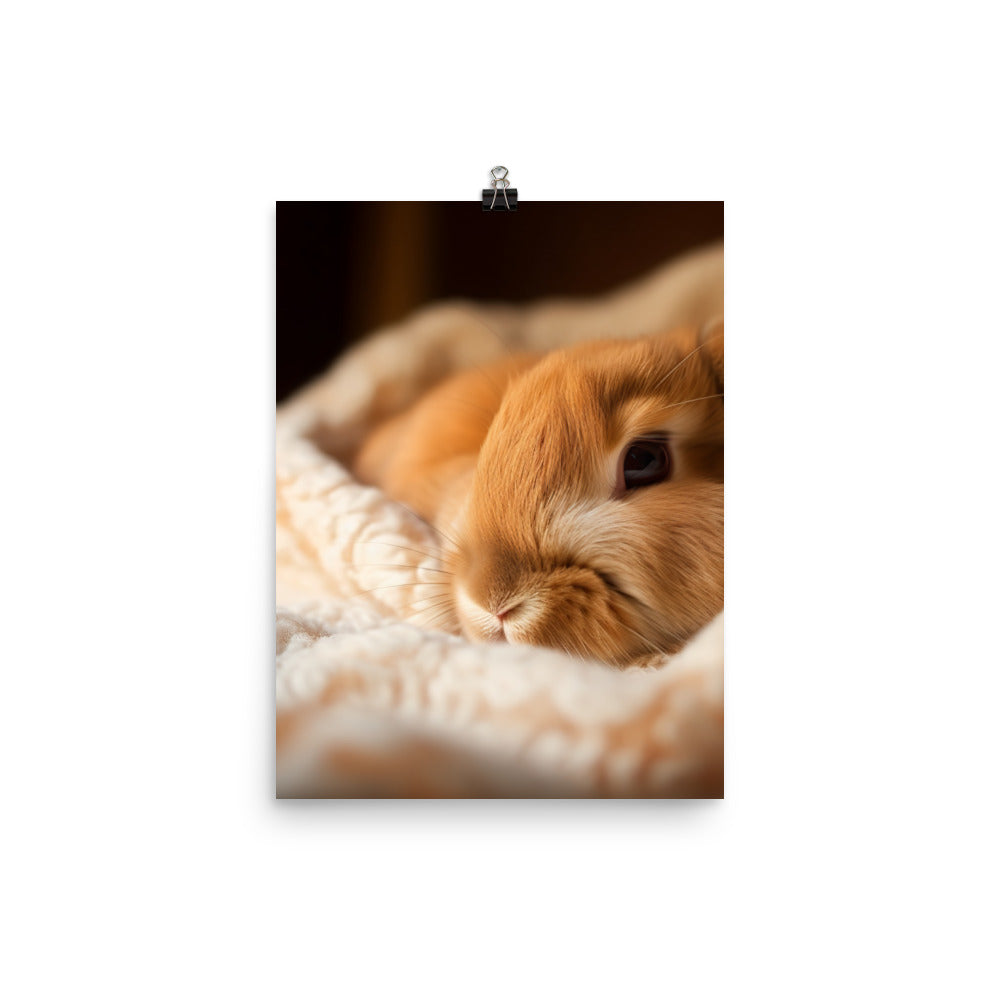 Mini Rex Bunny Photo paper poster - PosterfyAI.com
