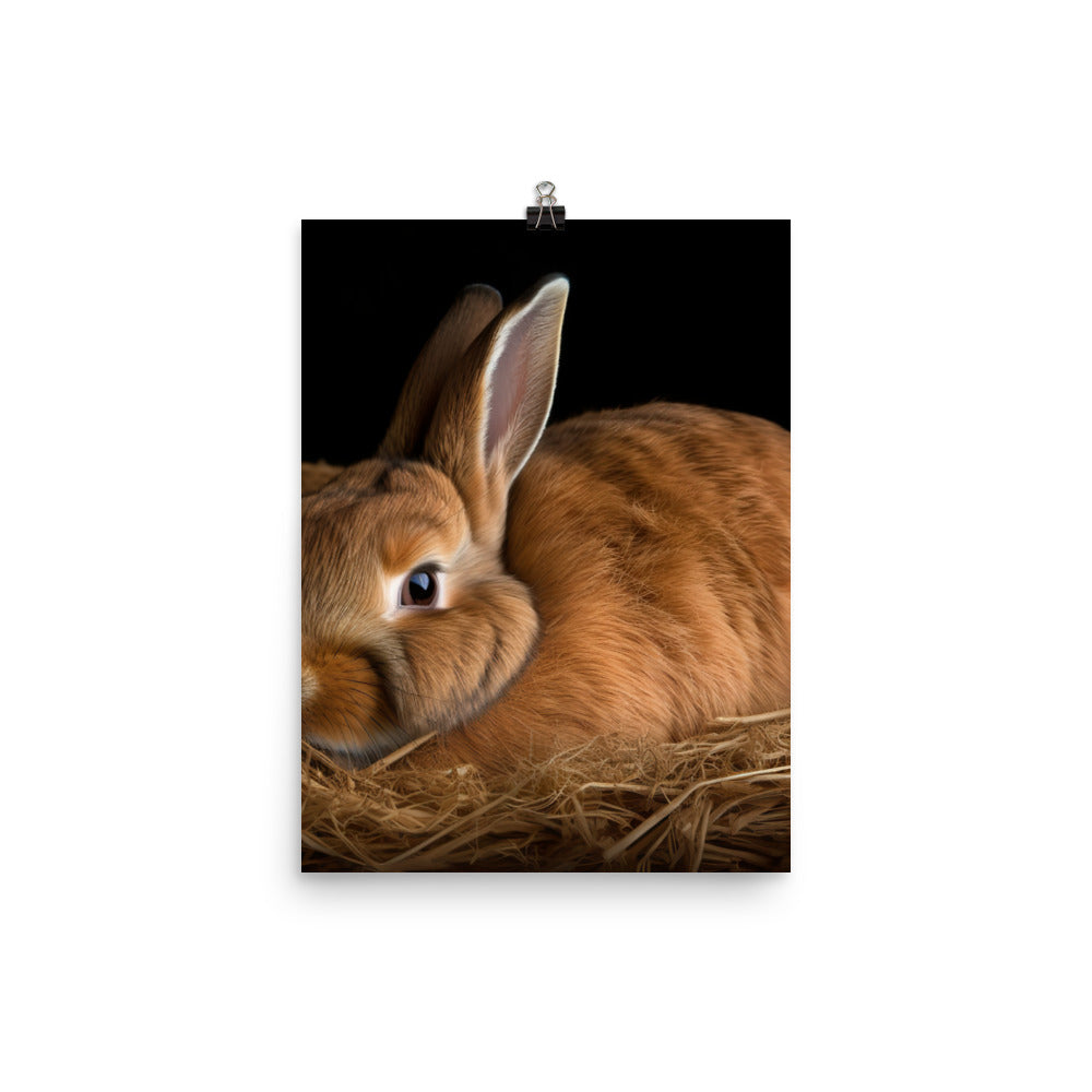 Mini Rex Bunny Photo paper poster - PosterfyAI.com