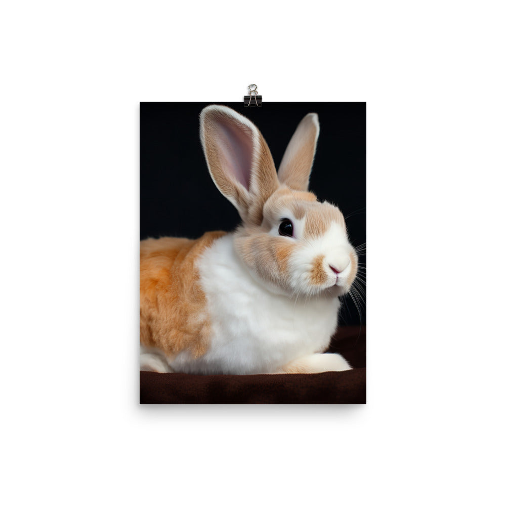 Mini Rex Bunny Photo paper poster - PosterfyAI.com
