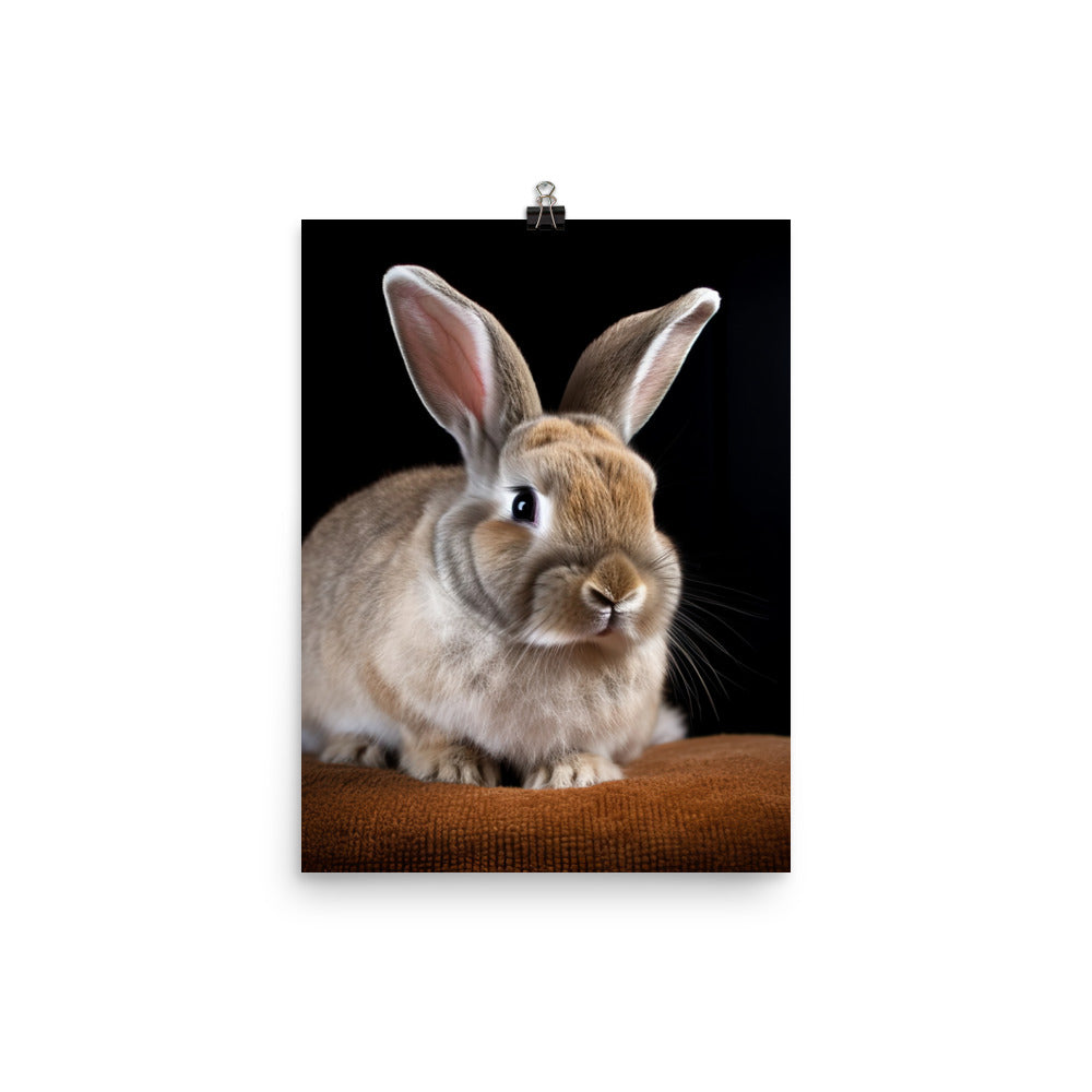 Mini Rex Bunny Photo paper poster - PosterfyAI.com