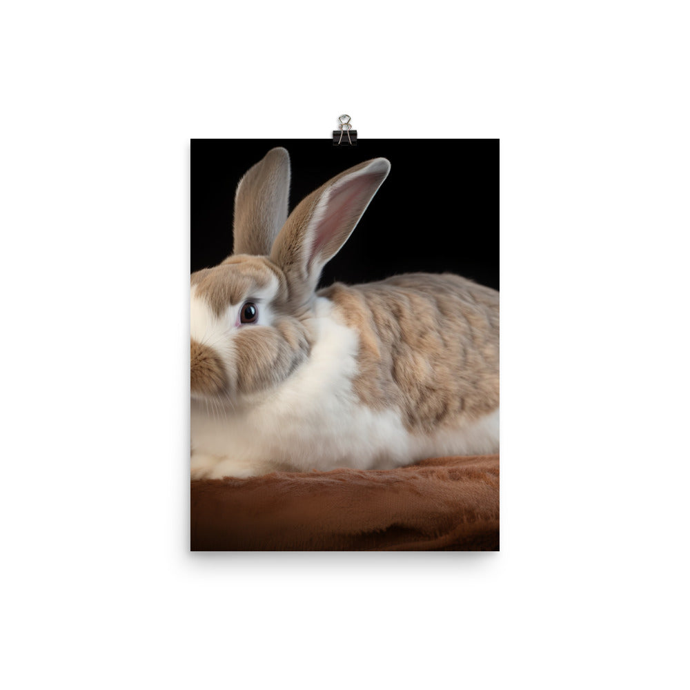Mini Rex Bunny Photo paper poster - PosterfyAI.com