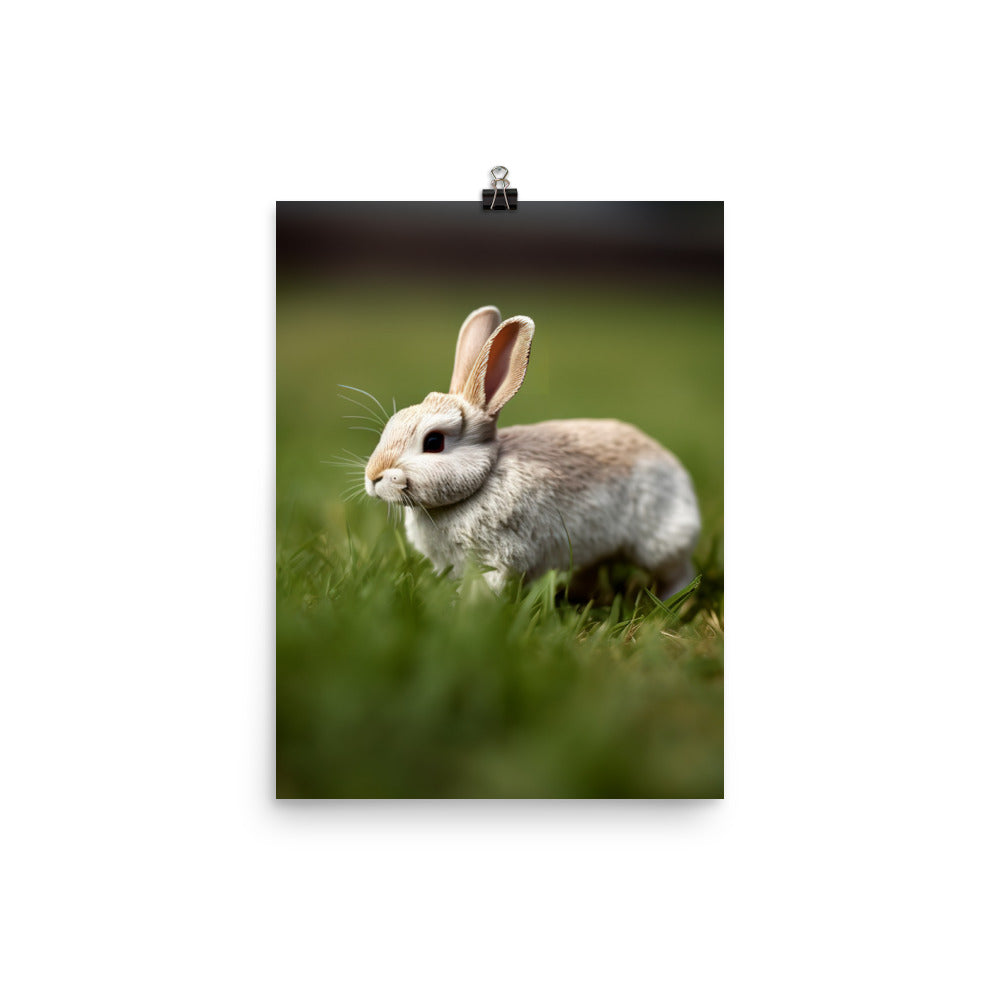 Mini Rex Bunny Photo paper poster - PosterfyAI.com