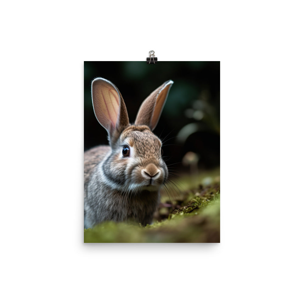 Mini Rex Bunny Photo paper poster - PosterfyAI.com