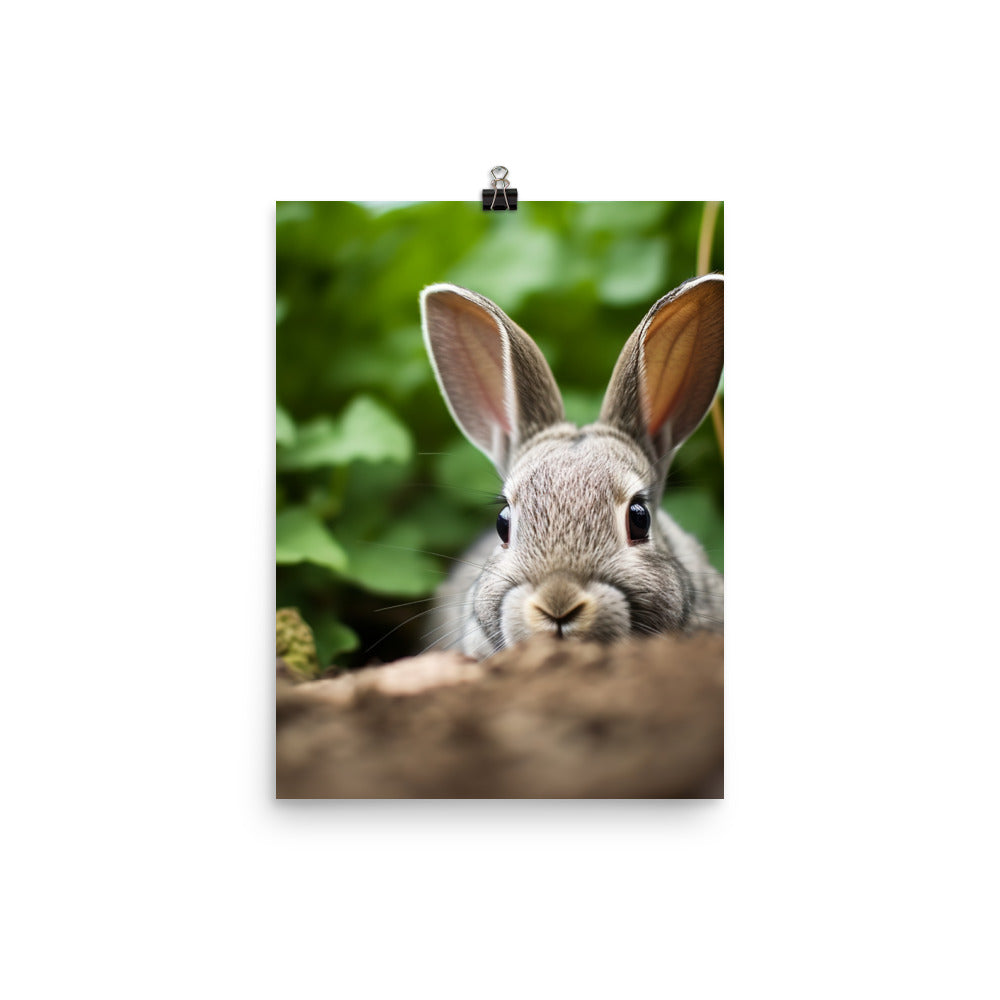 Mini Rex Bunny Photo paper poster - PosterfyAI.com