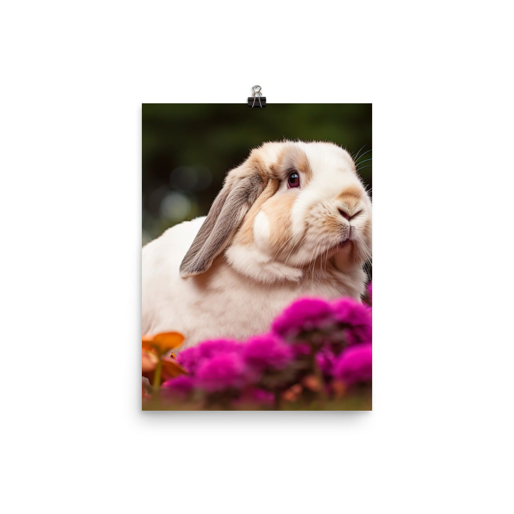 Majestic French Lop Photo paper poster - PosterfyAI.com