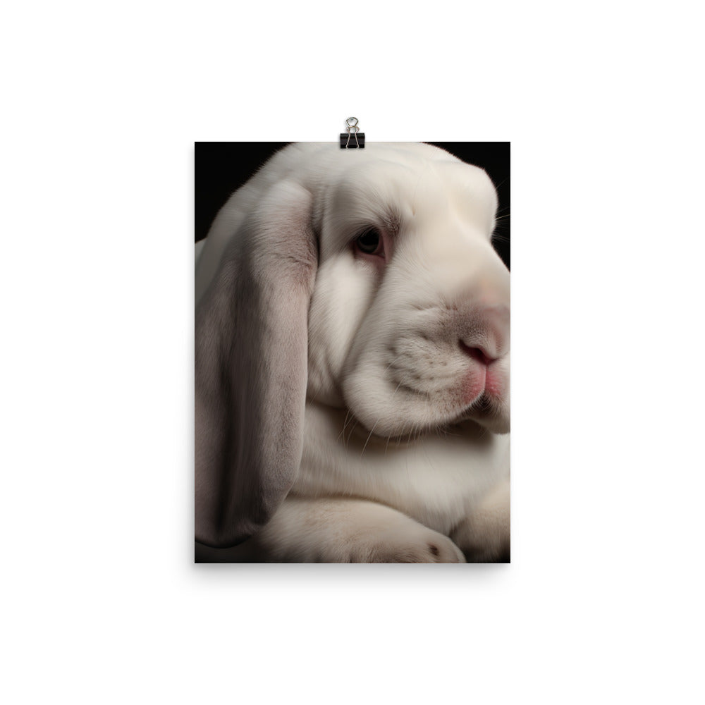 Majestic English Lop Photo paper poster - PosterfyAI.com