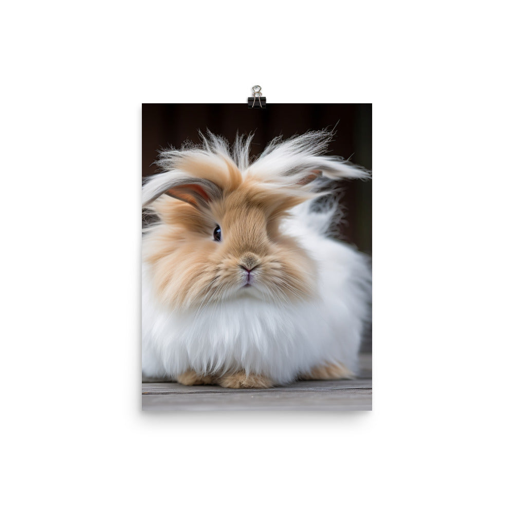 Lionhead Bunny Photo paper poster - PosterfyAI.com