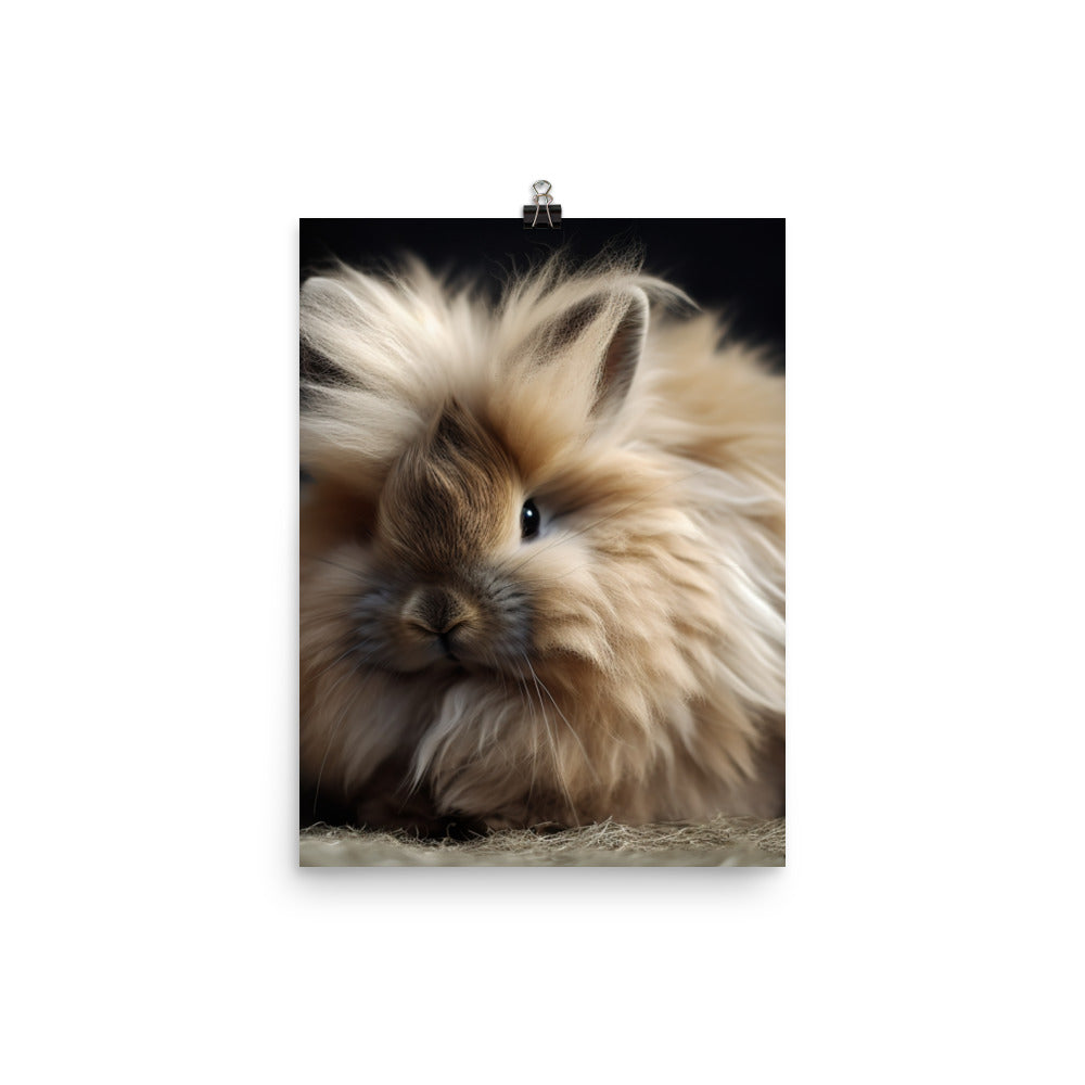 Lionhead Bunny Photo paper poster - PosterfyAI.com