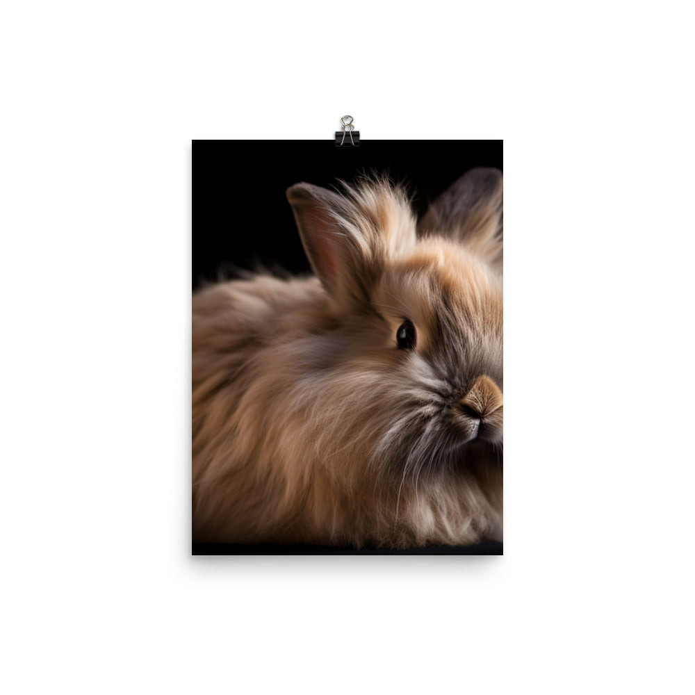 Lionhead Bunny Photo paper poster - PosterfyAI.com