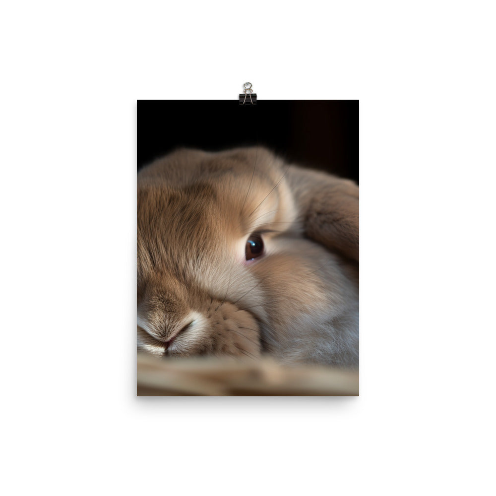 Holland Lop Photo paper poster - PosterfyAI.com