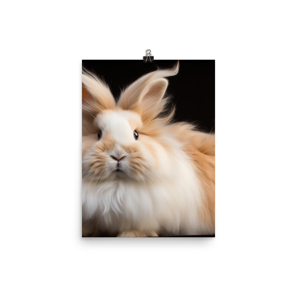 Gorgeous Lionhead Bunny Photo paper poster - PosterfyAI.com