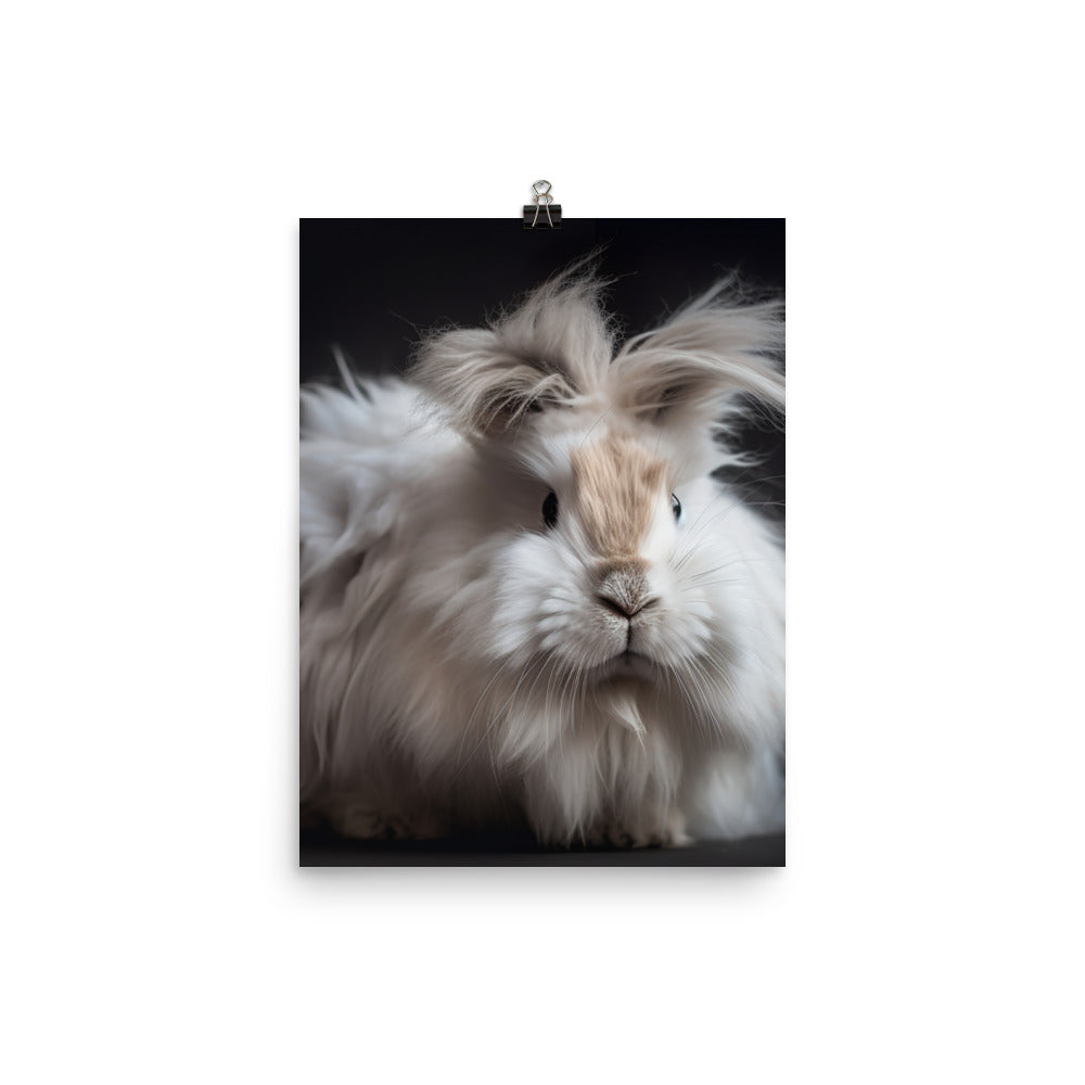 Gorgeous Lionhead Bunny Photo paper poster - PosterfyAI.com