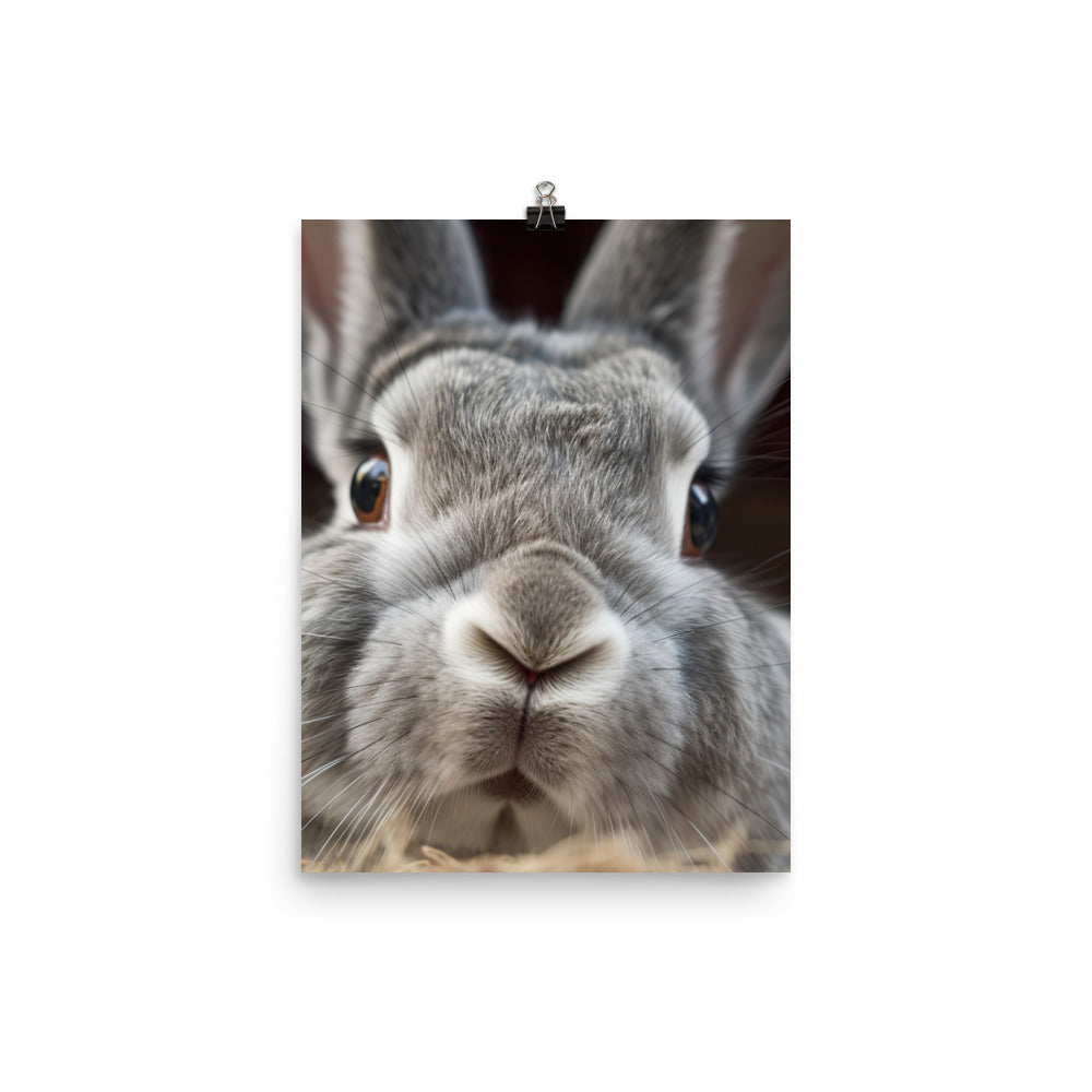 Flemish Giant Rabbits Photo paper poster - PosterfyAI.com