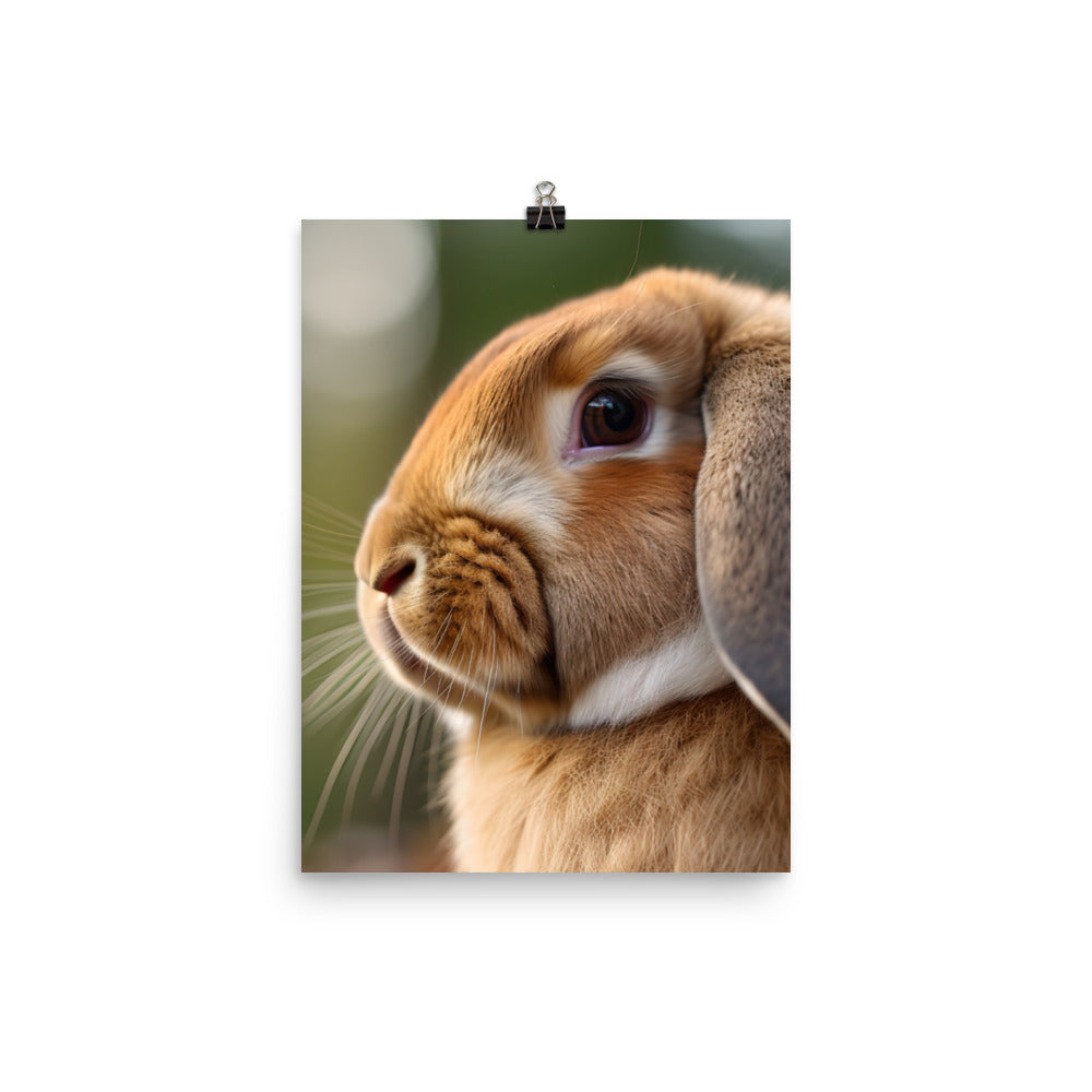 French Lop Portrait Photo paper poster - PosterfyAI.com
