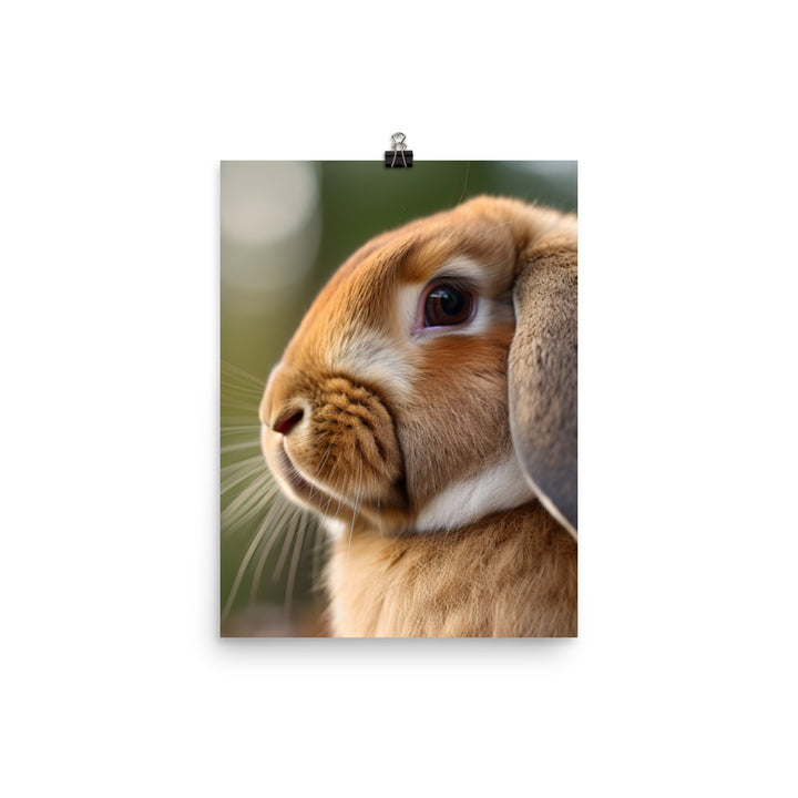 French Lop Portrait Photo paper poster - PosterfyAI.com