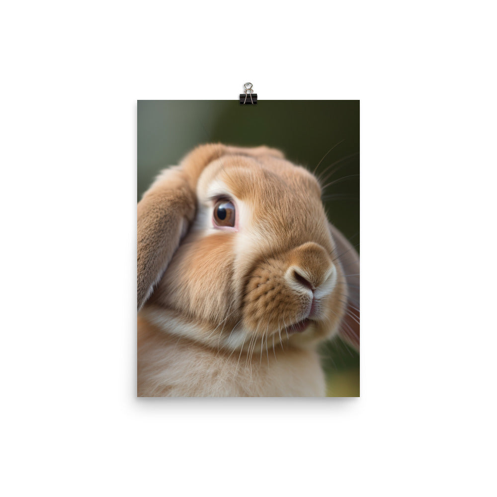 French Lop Portrait Photo paper poster - PosterfyAI.com