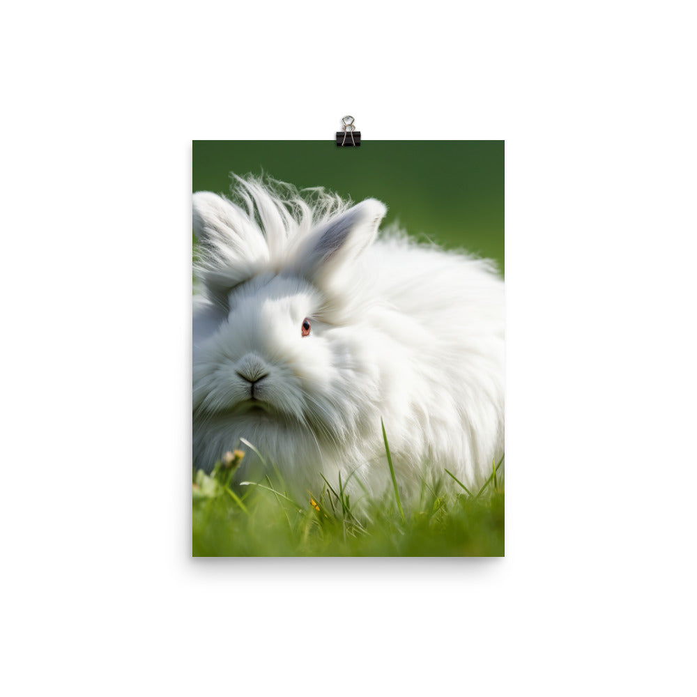 Fluffy Bunny Photo paper poster - PosterfyAI.com