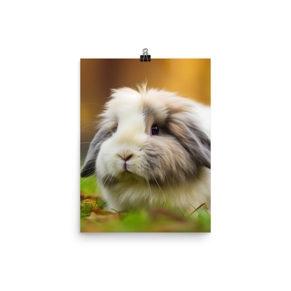 Fluffy American Fuzzy Lop Photo paper poster - PosterfyAI.com