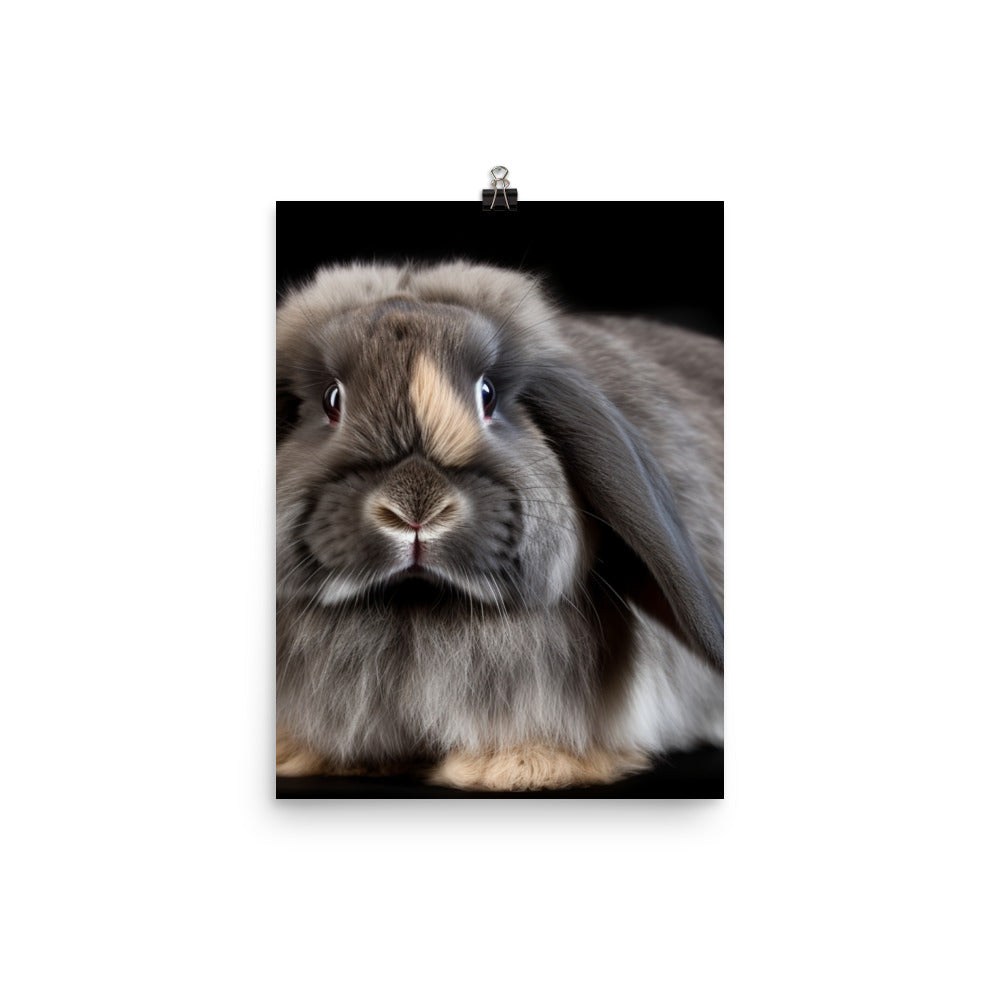 American Fuzzy Lop Portrait Photo paper poster - PosterfyAI.com