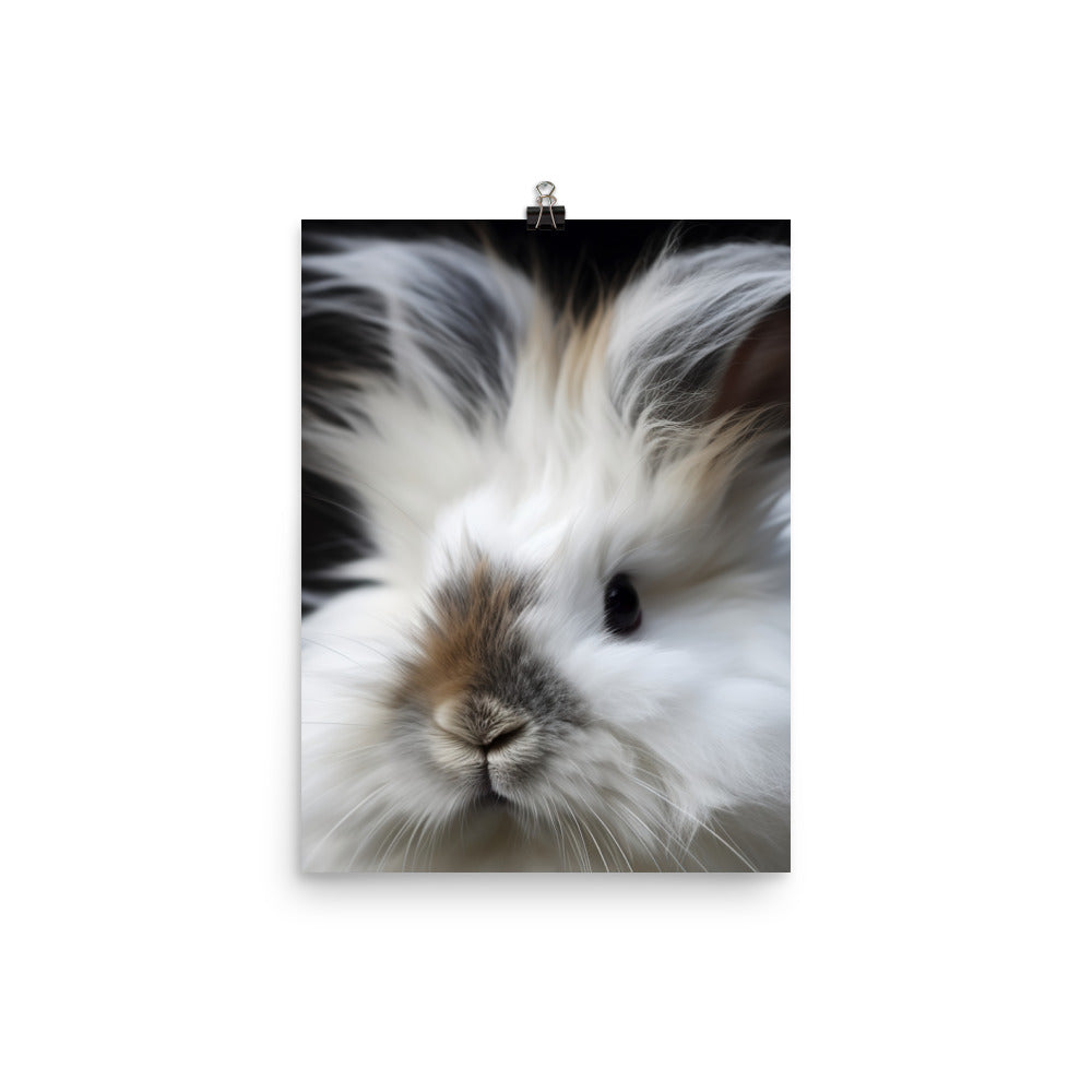 Adorable Lionhead Bunny Photo paper poster - PosterfyAI.com