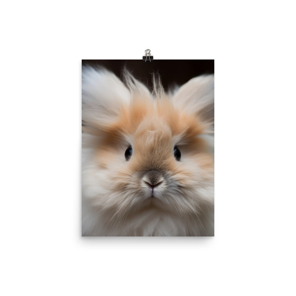 Adorable Lionhead Bunny Photo paper poster - PosterfyAI.com