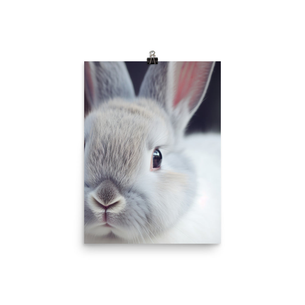 Netherland Dwarf Portrait Photo paper poster - PosterfyAI.com