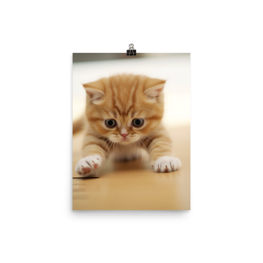 Exotic Shorthair Kitten Photo paper poster - PosterfyAI.com