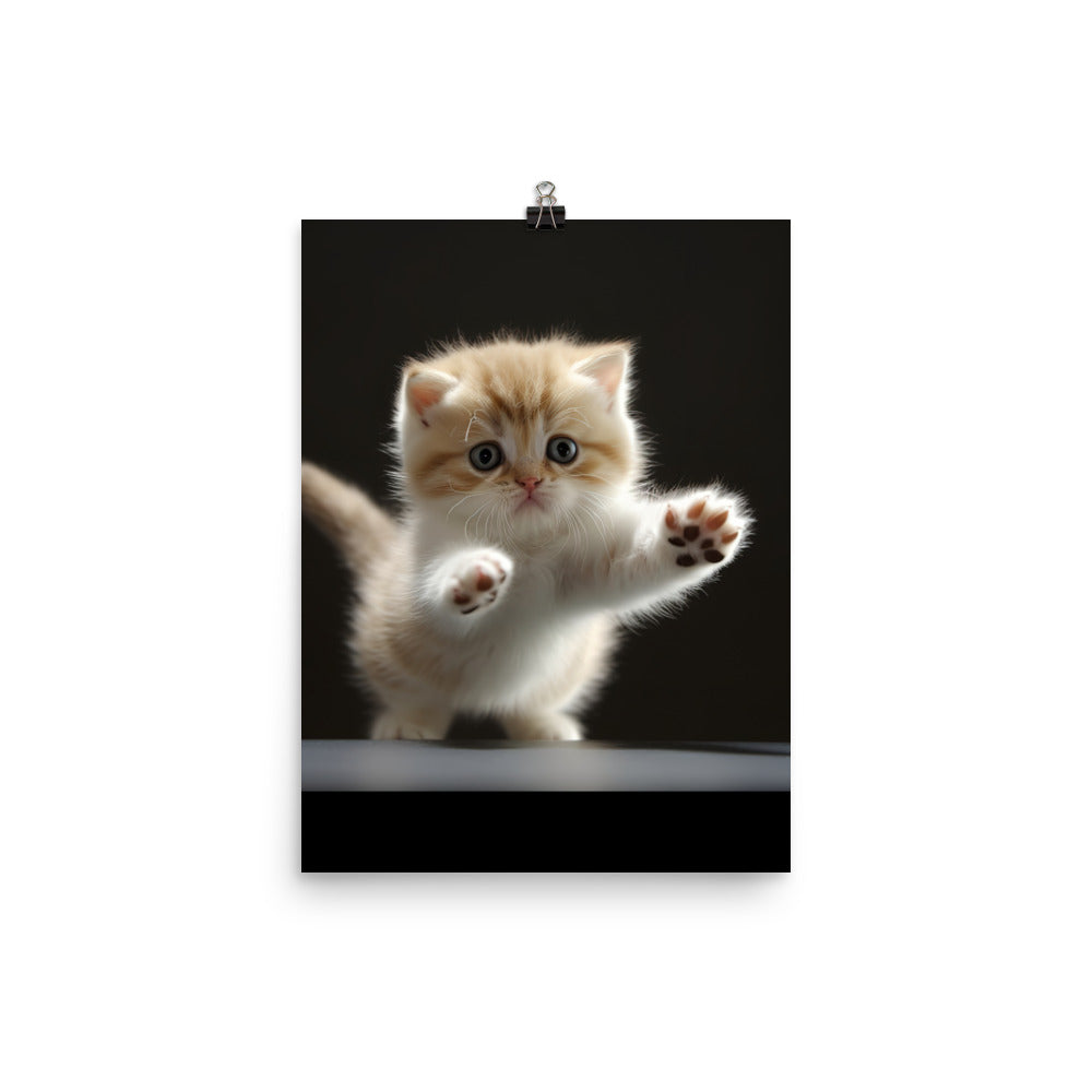 Exotic Shorthair Kitten Photo paper poster - PosterfyAI.com
