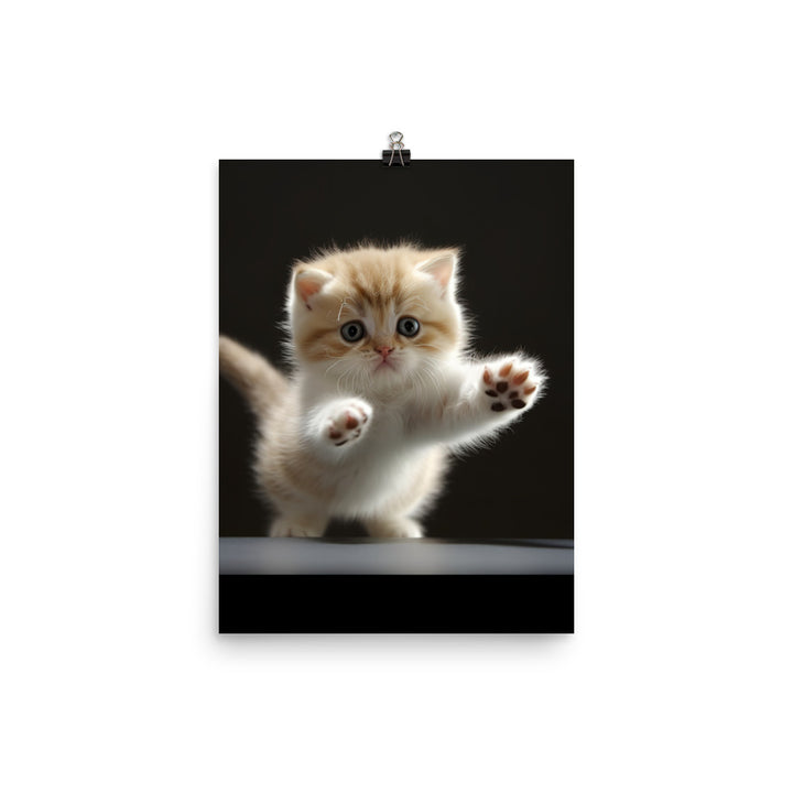 Exotic Shorthair Kitten Photo paper poster - PosterfyAI.com