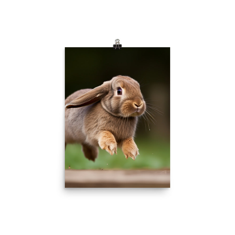 Playful French Lop Photo paper poster - PosterfyAI.com