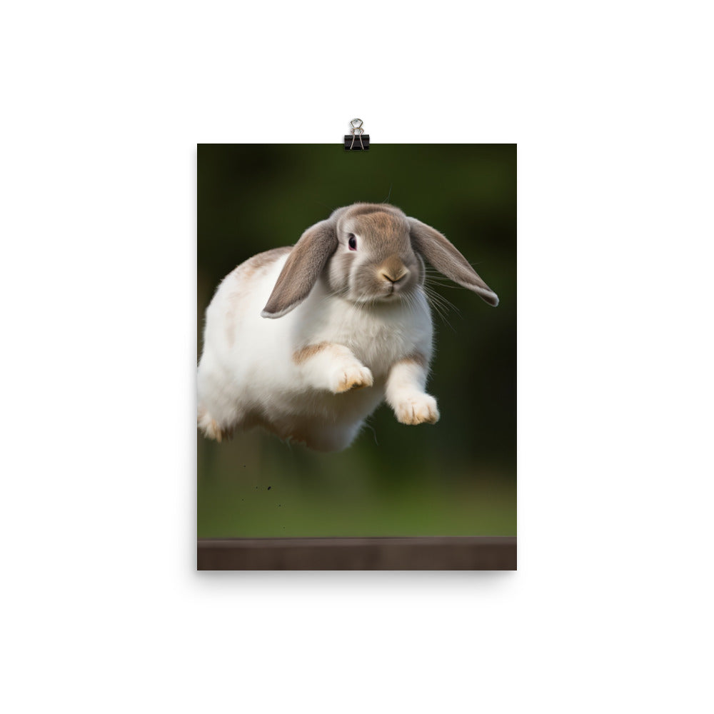 Playful French Lop Photo paper poster - PosterfyAI.com